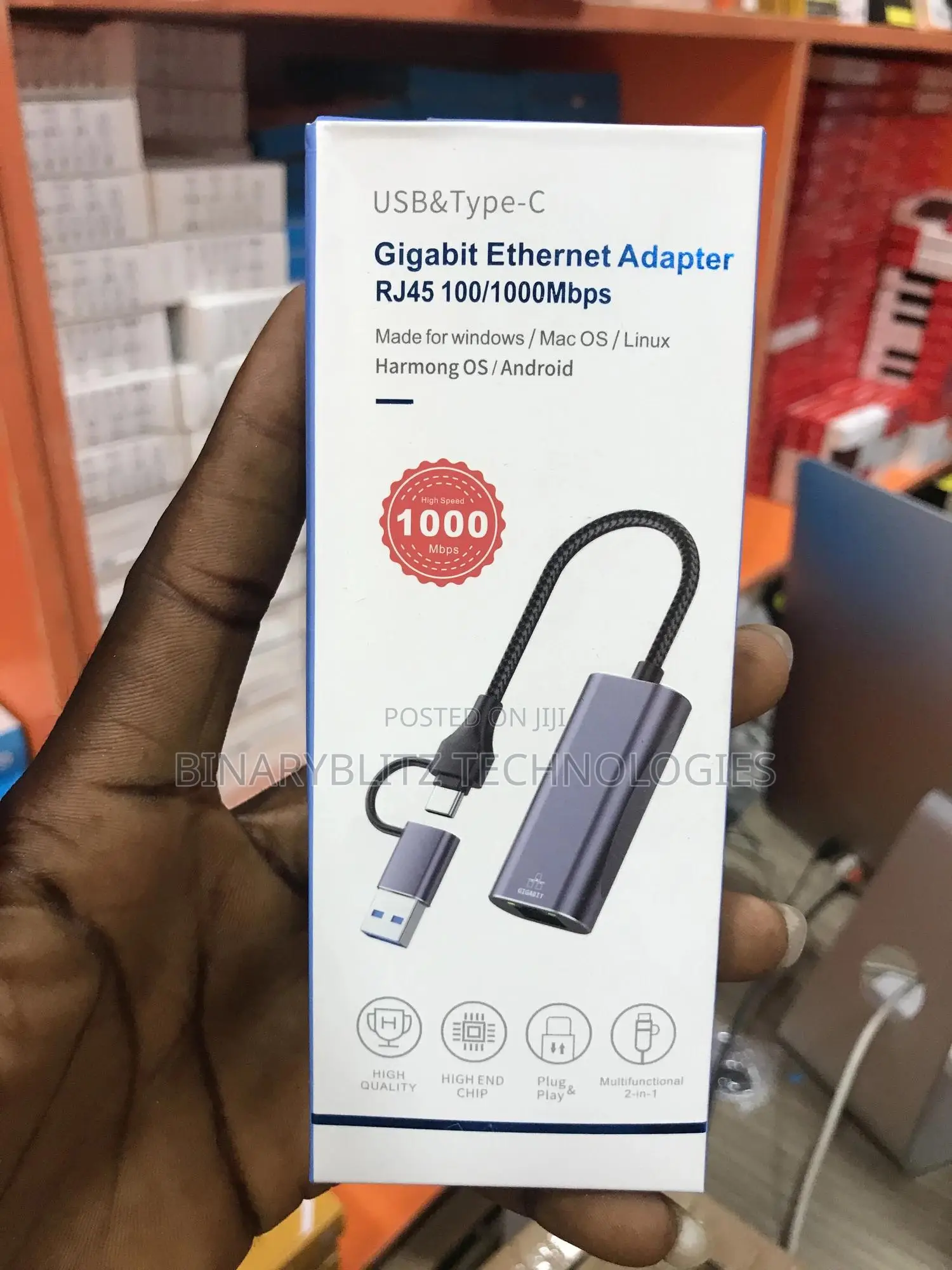 USB Typec Gigabit Ethernet Adapter