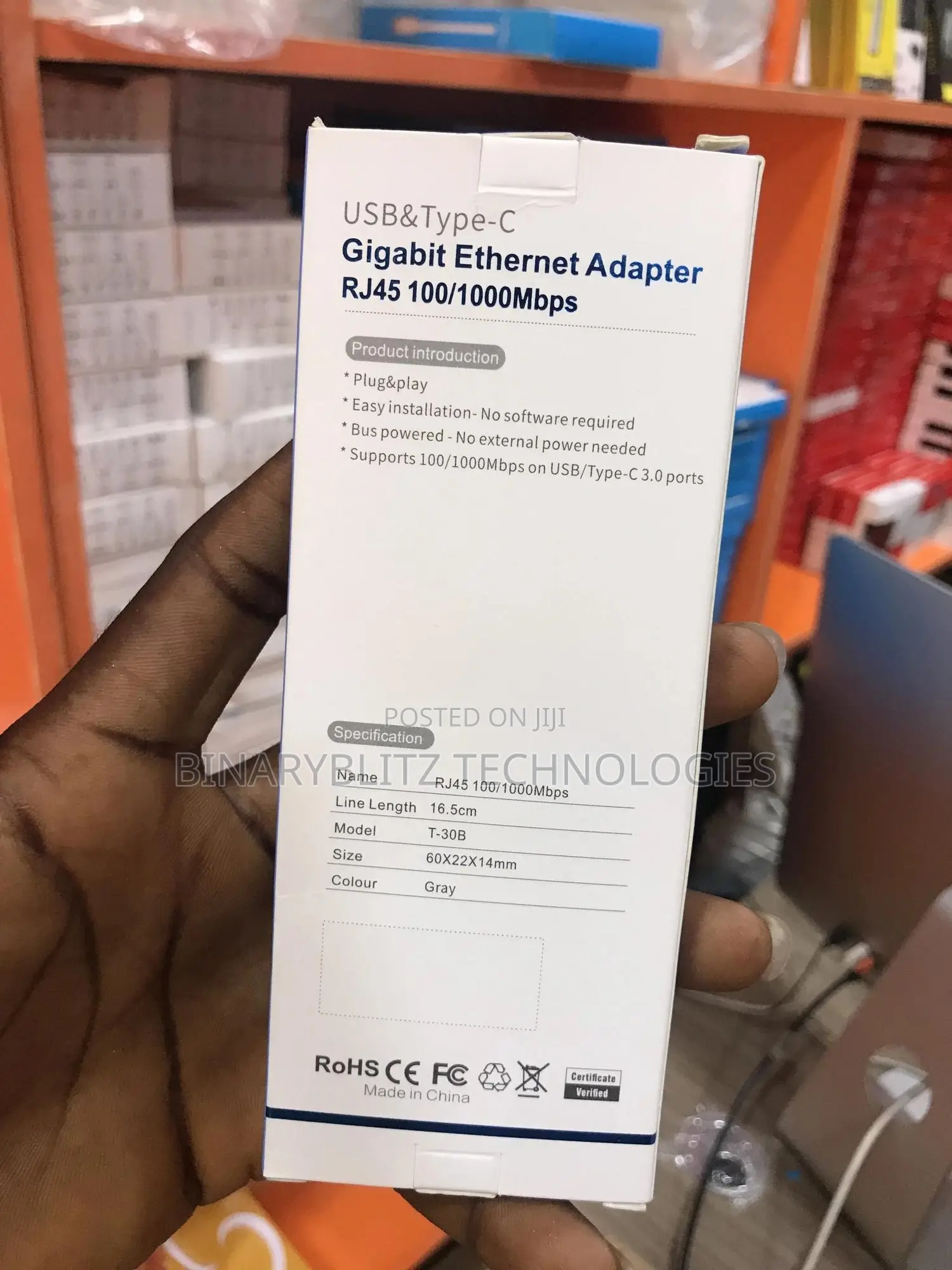 USB Typec Gigabit Ethernet Adapter
