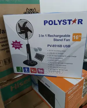 Most Reliable 3in1 16" Polystar Rechargeable Standing Fan