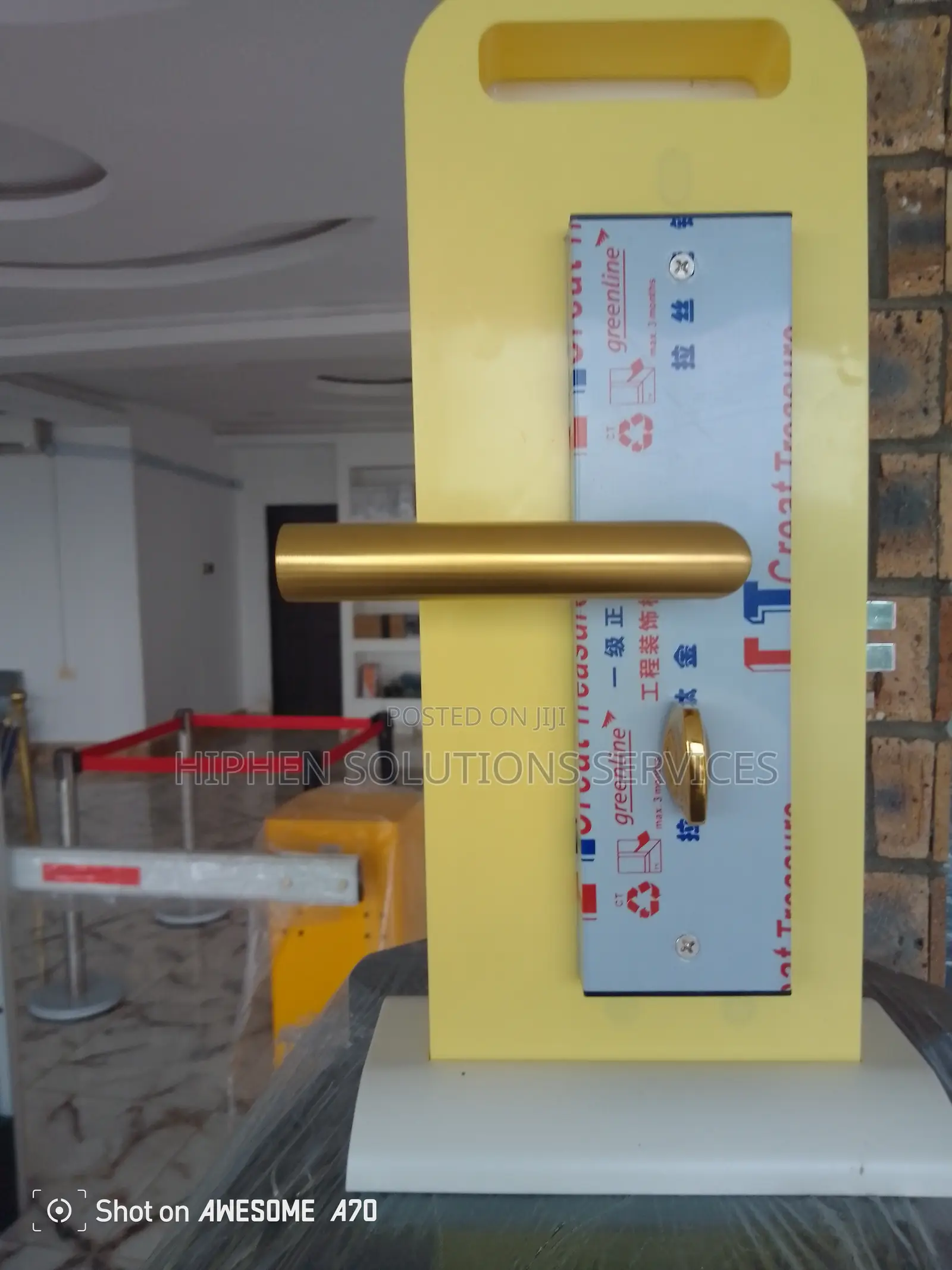 Gold Hotel Door Lock With RFID Card Access Control