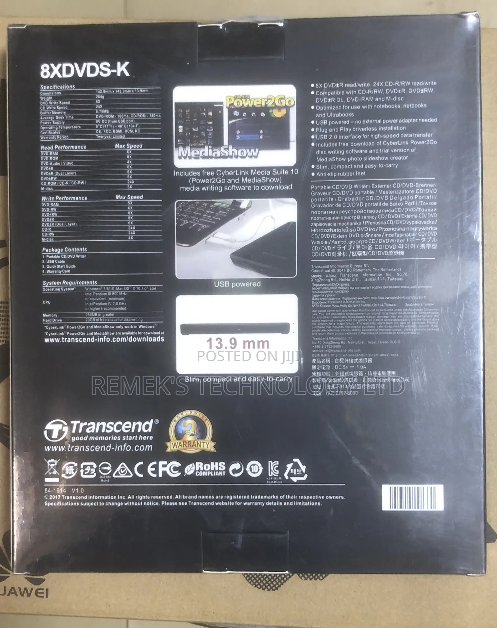 Transcend Portable CD/DVD Writer