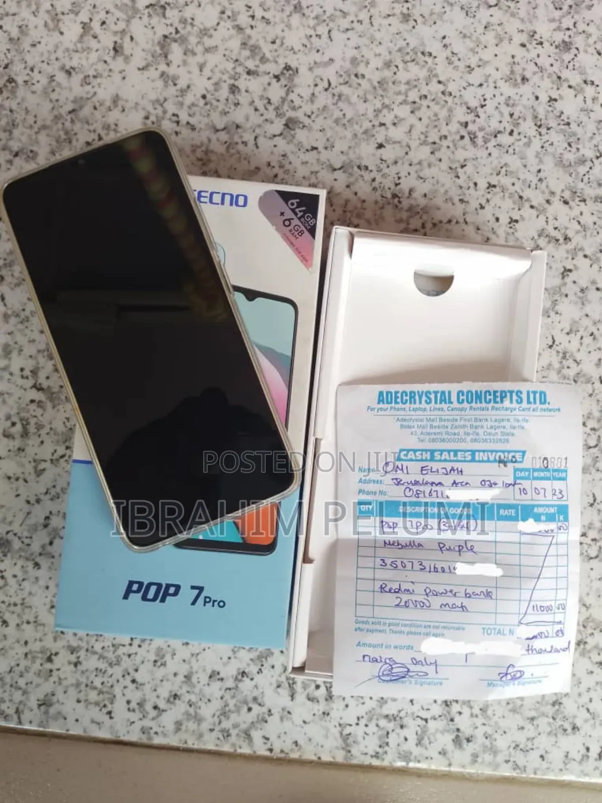 Tecno Pop 7 Pro 64 GB Blue
