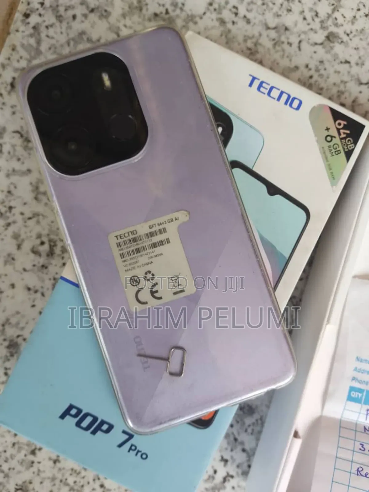 Tecno Pop 7 Pro 64 GB Blue