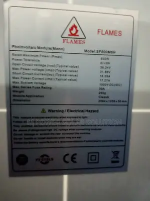 500w Flames Mono Solar Panel