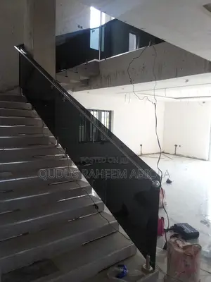 Staircase Glass Railings With (Gray Color)