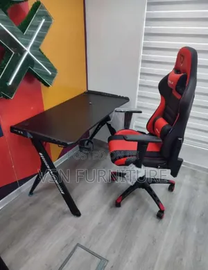Office Gaming Chair and Gaming Desk With Led Lights