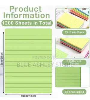 Sticky Notes 4 X 6 Inch Colorful 24 Pack
