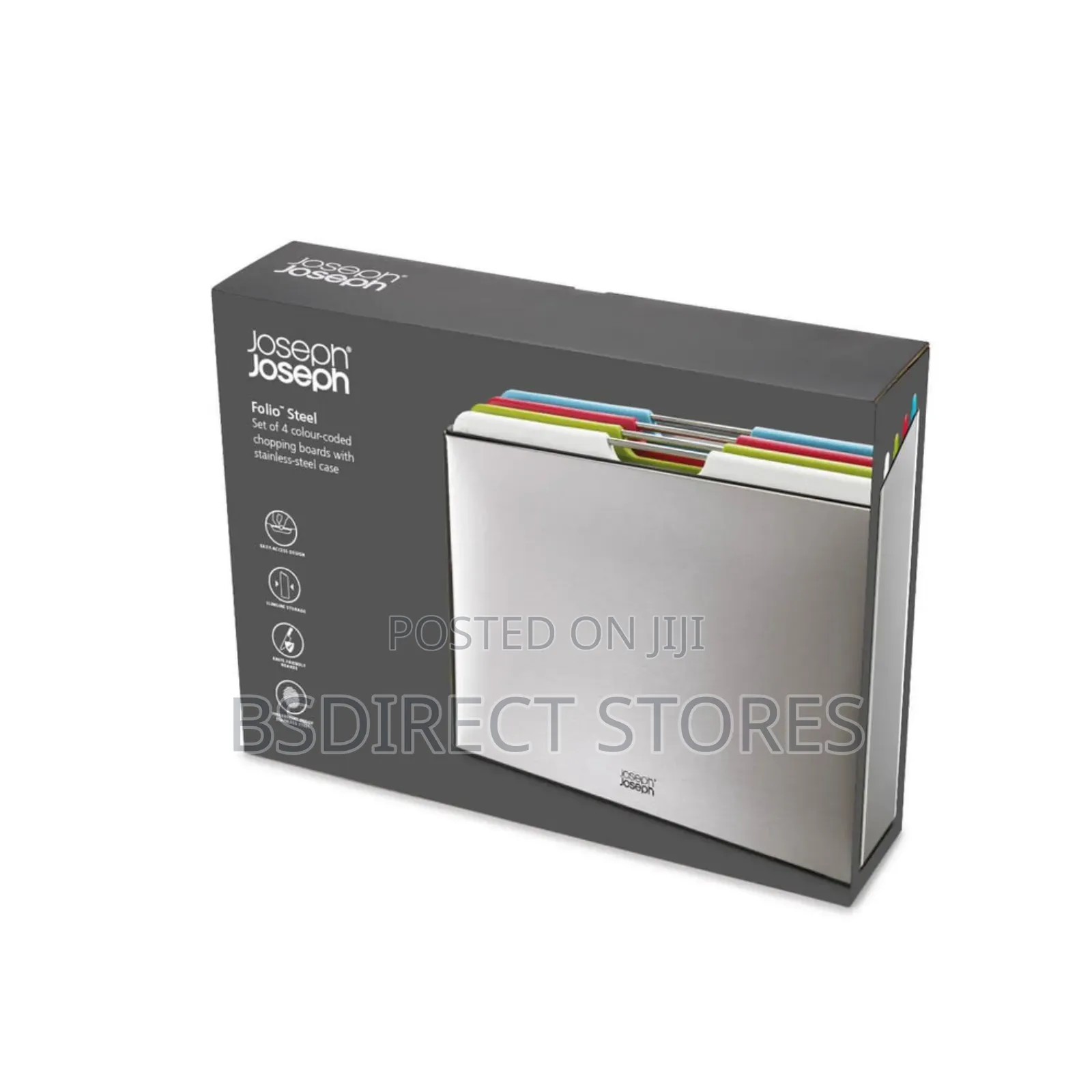Joseph Joseph Chopping Board 4- Set Folio Steel Multicolour