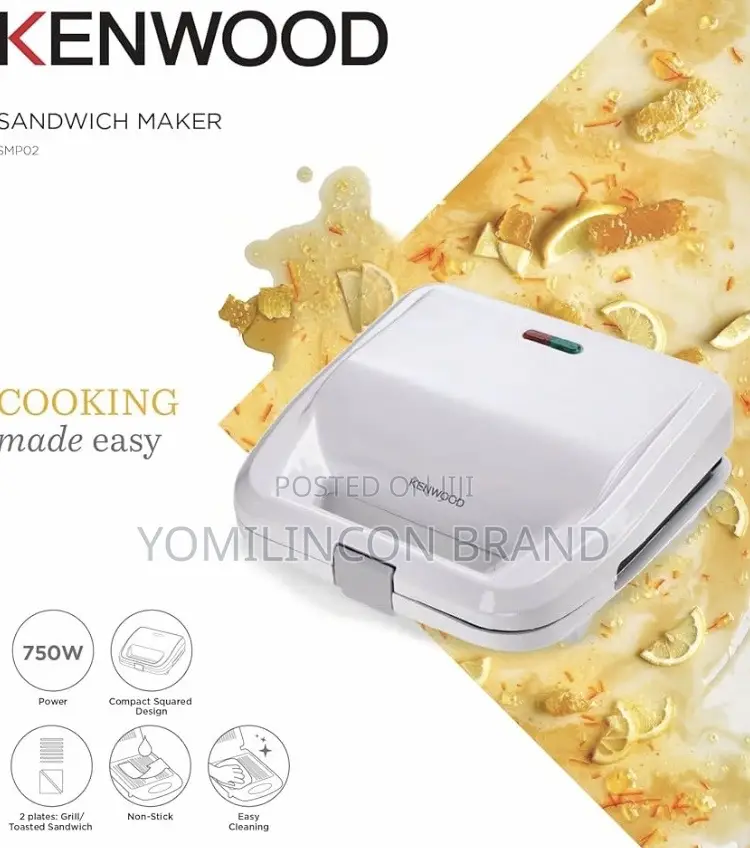 KENWOOD SANDWICH MAKER 2 Slice 3 Plates