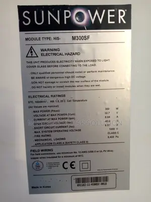 300w Sunpower Mono Solar Panel
