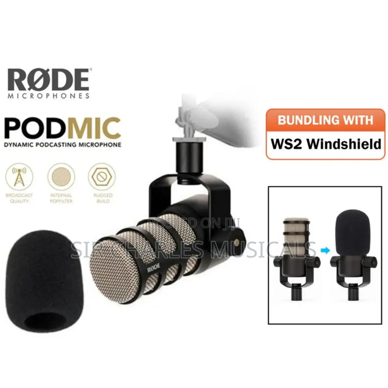 RODE Podmic Dynamic Broadcast Microphone