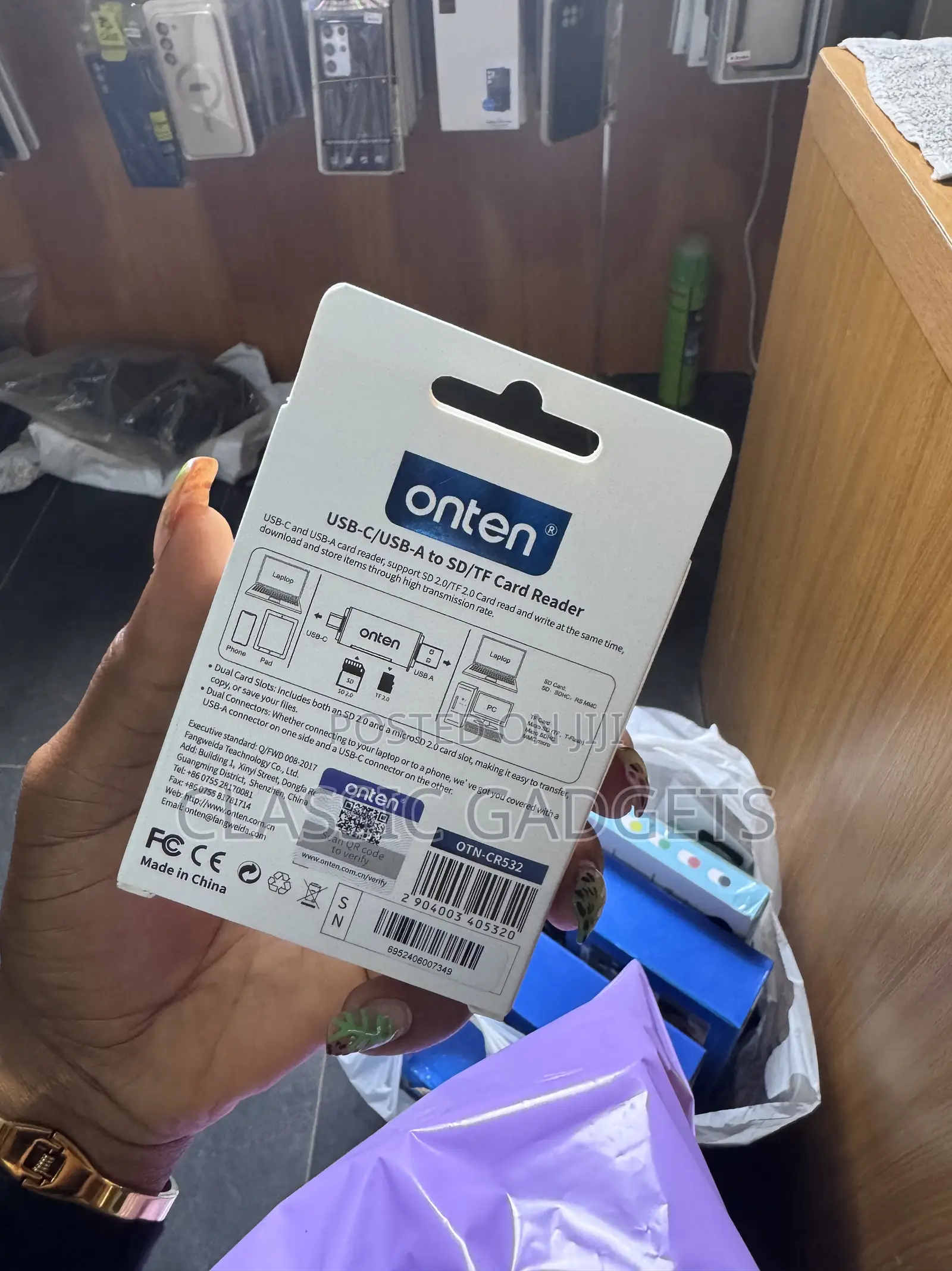 Onten USB-C/Usb-atosd/TF 2 in 2 Card Reader
