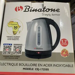 Binatone Water Kettle (Stainless Steel)1.7liters Cej-1725s