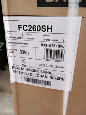 Hisense 198L Chest Freezer Model FC 260SH