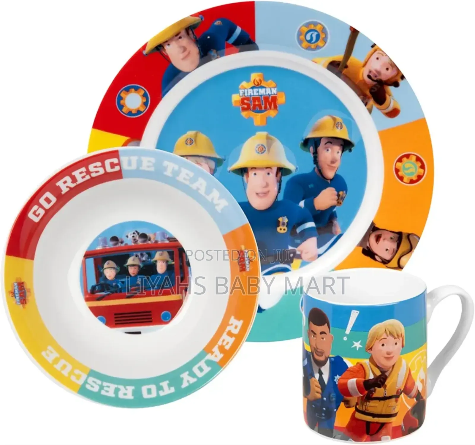 Fireman Sam-Children Plate Set