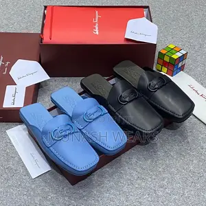 Original Leather Feragamo Calfskin Half Shoe 40-46