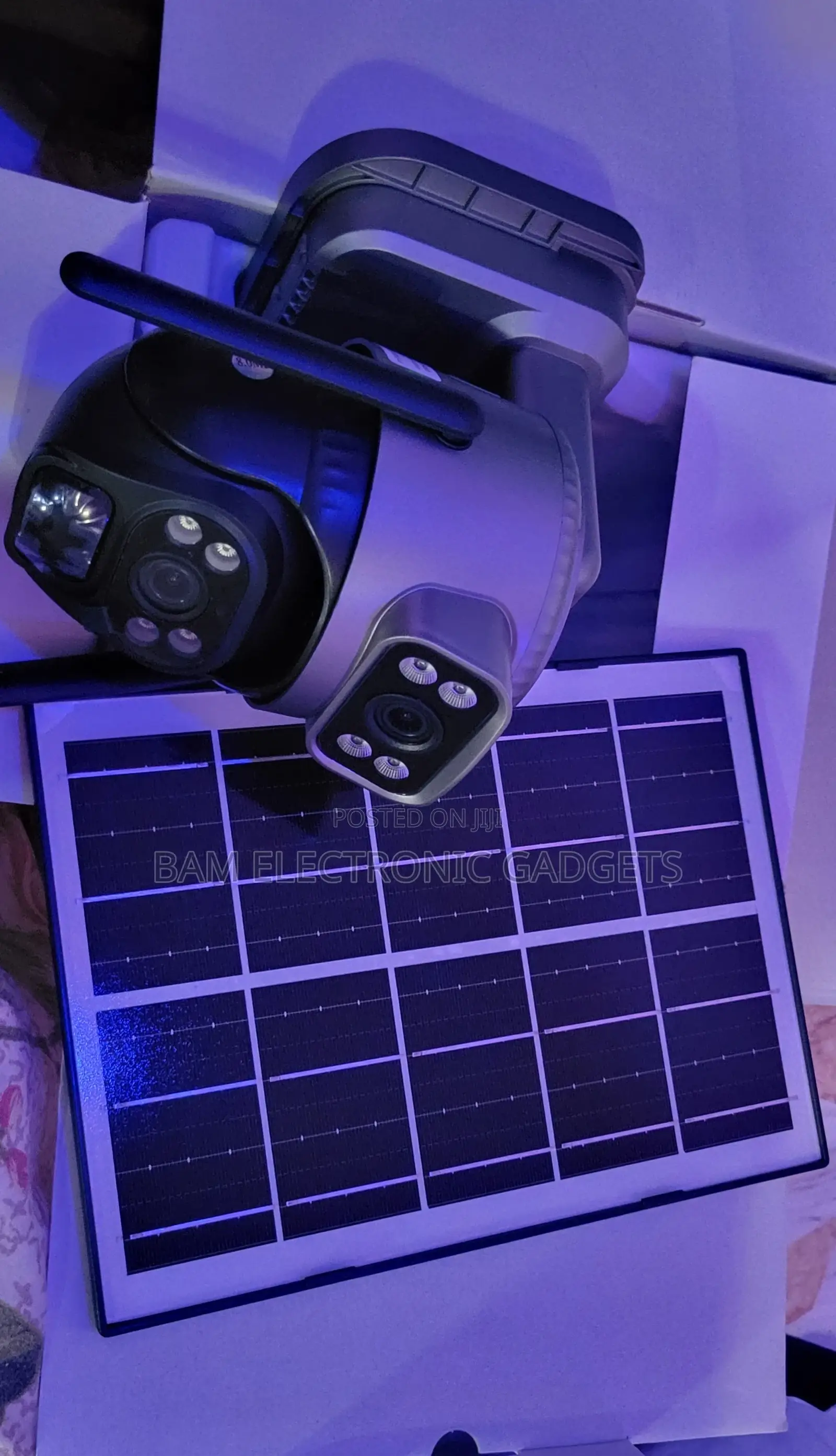 Solar CCTV Camera, 4g Sim, Dual Lens (Good Image Quality)