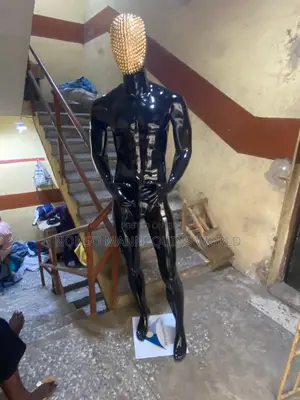 Black and Stone Face Male Fibre Mannequin