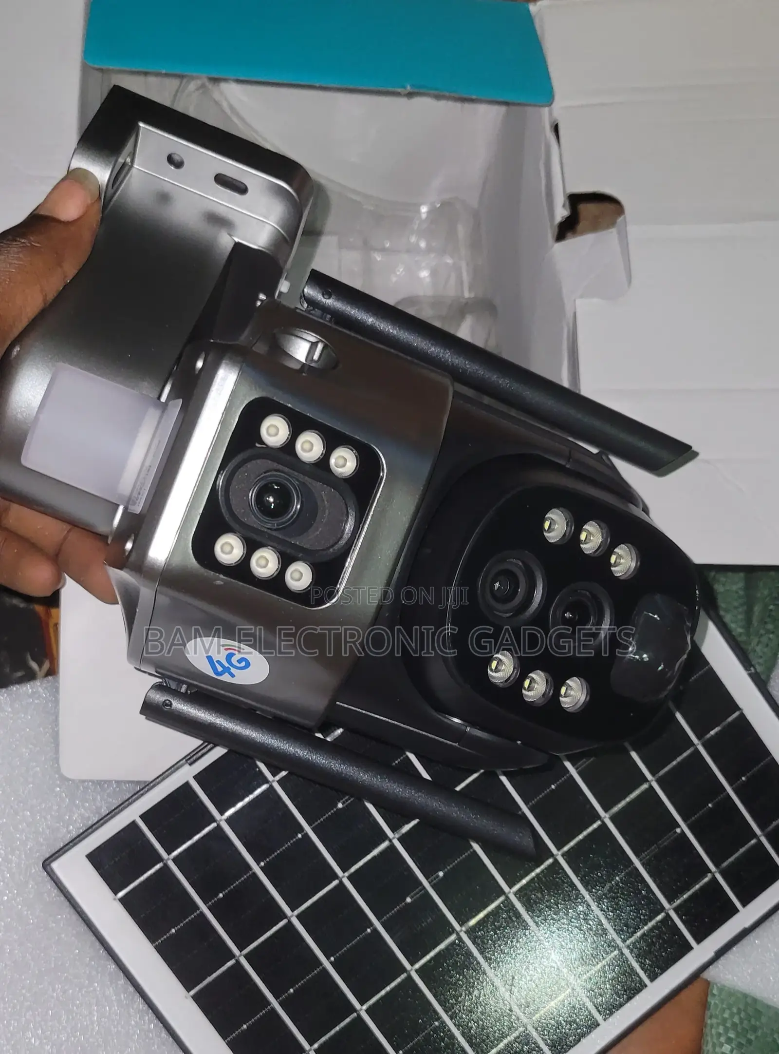 Solar CCTV Camera, 4g Sim, Dual Lens (Good Image Quality)
