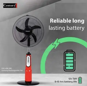 Century 18" Rechargeable Fan With Led Light