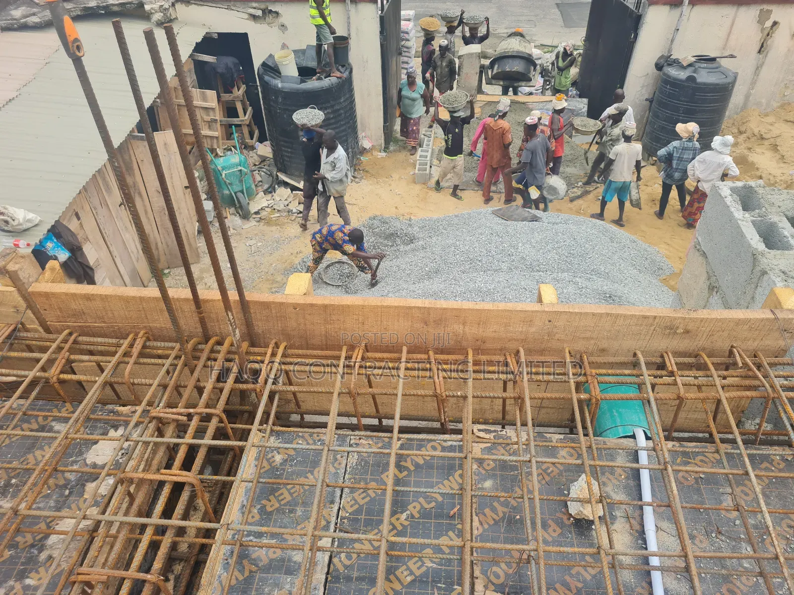 Slab, Columns Concrete Casting