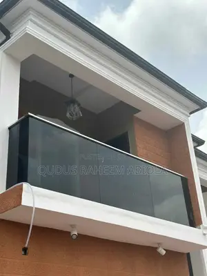 Gray Glass Hand Railies