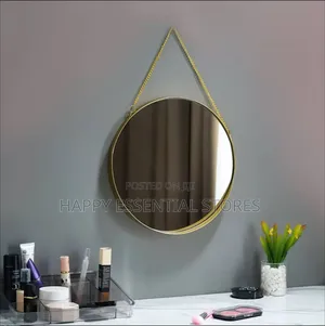 Golden Frame Hanging Wall Mirror