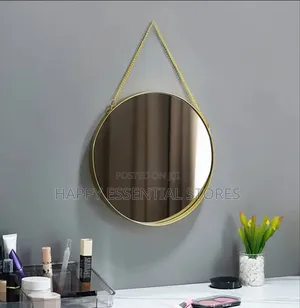 Golden Frame Hanging Wall Mirror