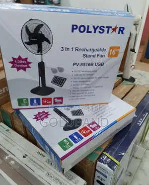 Top Selling 16inches Polystar Rechargeble Standing Fan