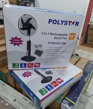 Modern 16inches Polystar Rechargeble Standing Fan Pv-8516b