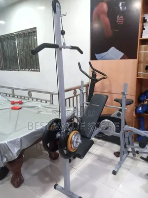 Imported Weight Bench With Lat Pull