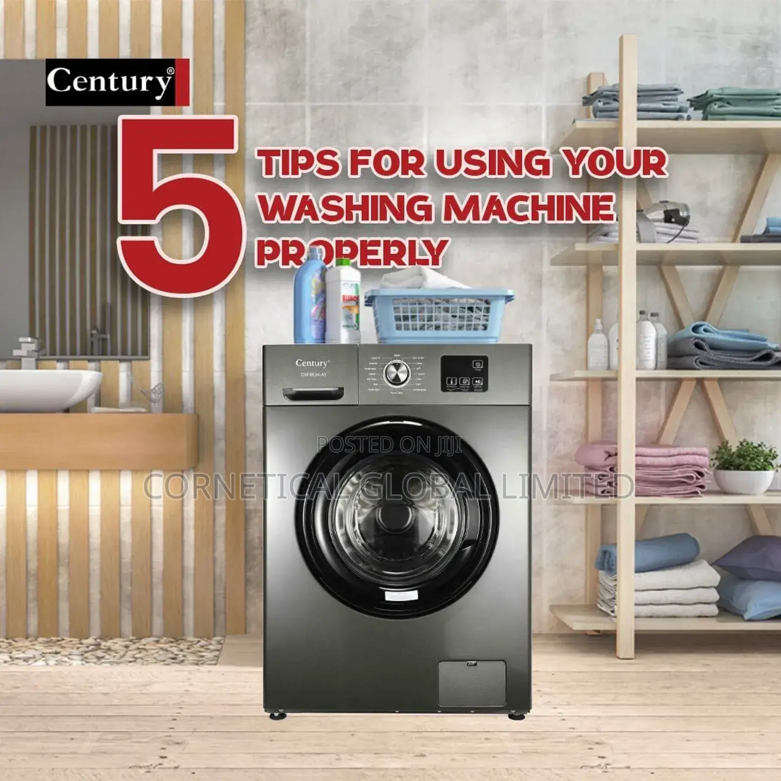 Century Automatic Front Load Washing Machine Cw8524a1 Grey