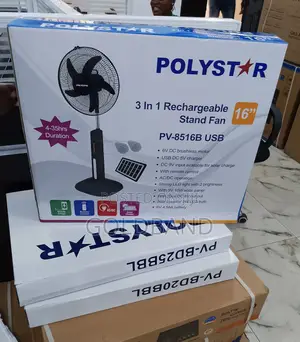 16inches Polystar Rechargeble Standing Fan Pv-8516b