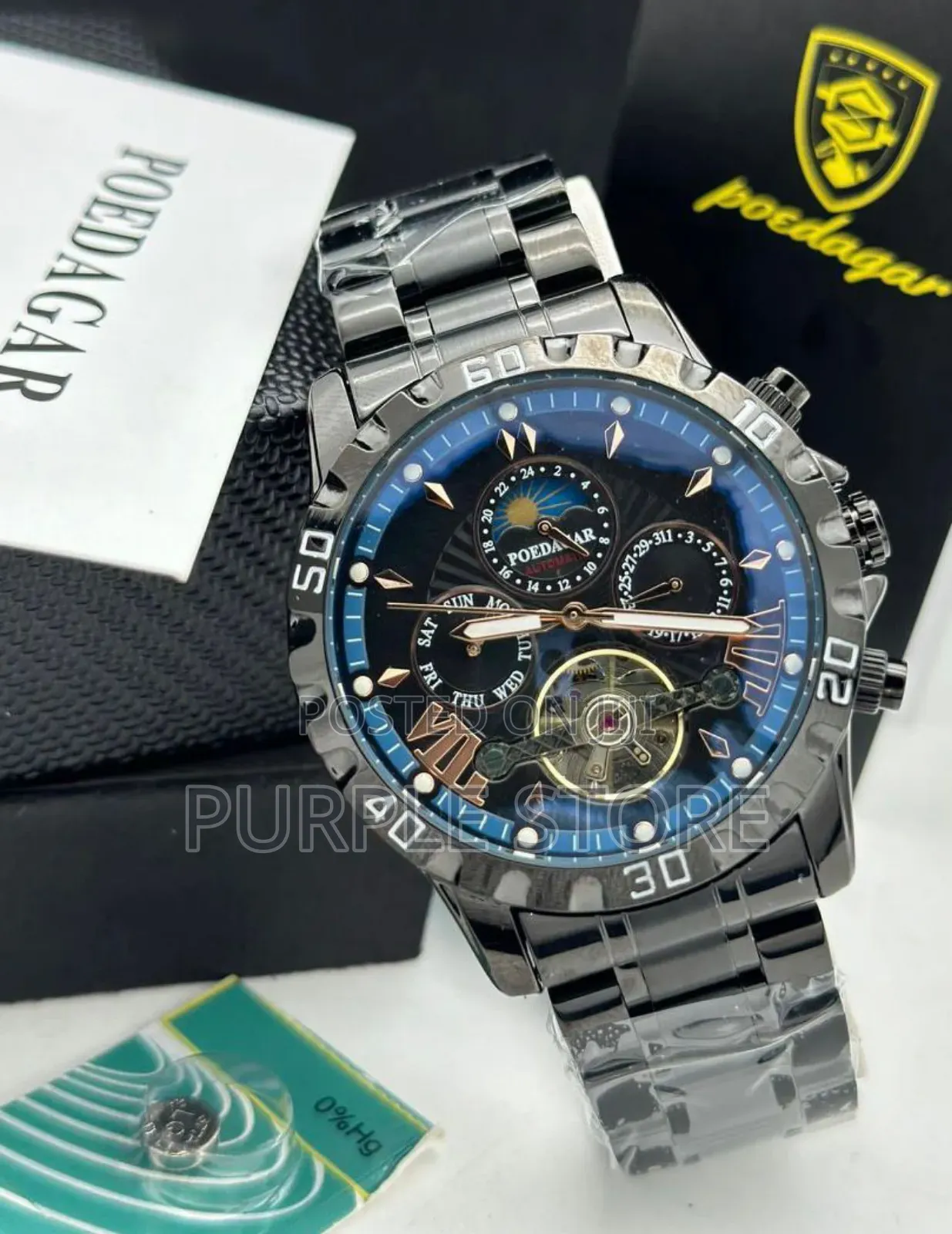 Poedagar Automatic Chronograph Wristwatch