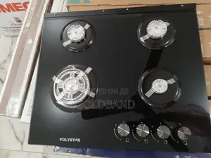 Polystar Built in 4 Burner Gas Hob Pv-Gt60g4 With Metal Knob