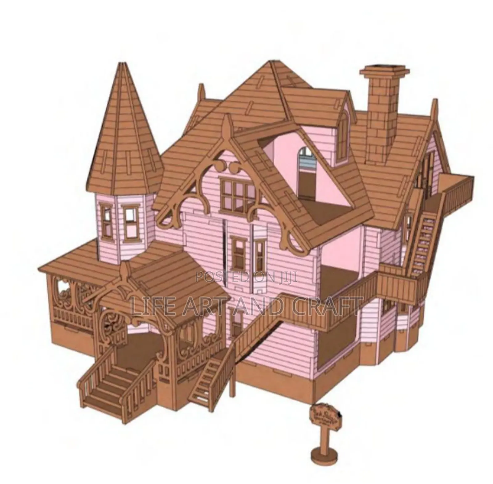 Wooden Miniature Dollhouse