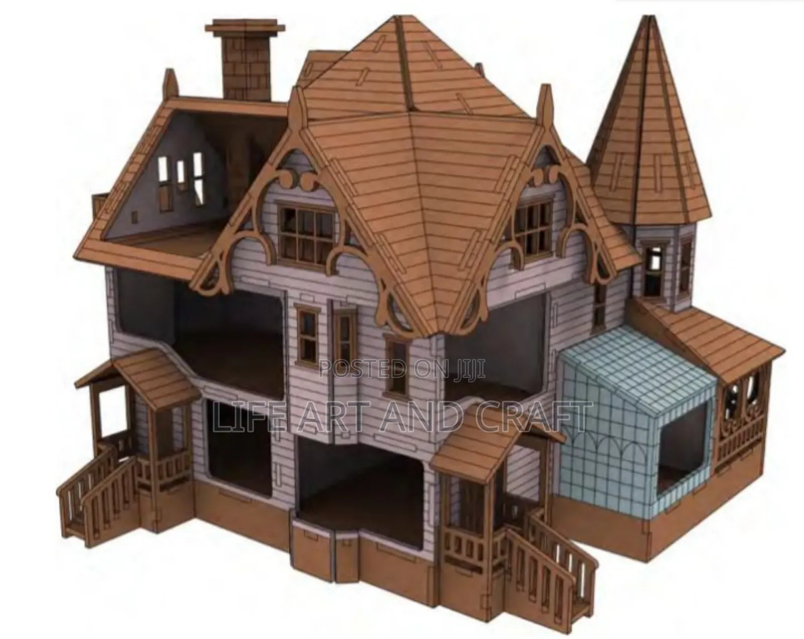 Wooden Miniature Dollhouse