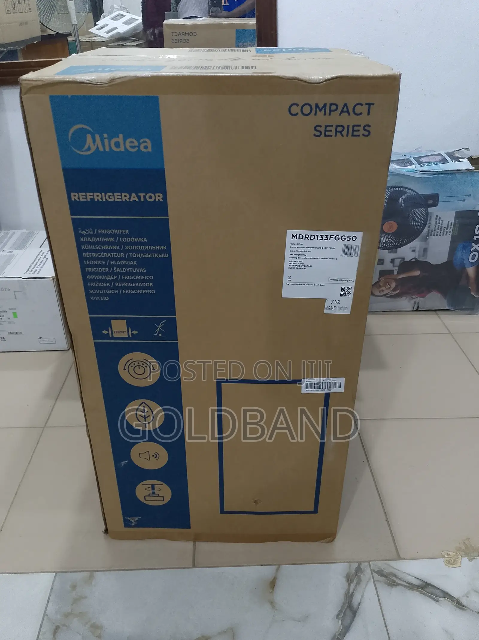 Energy Saving Midea Single Door Refrigerator