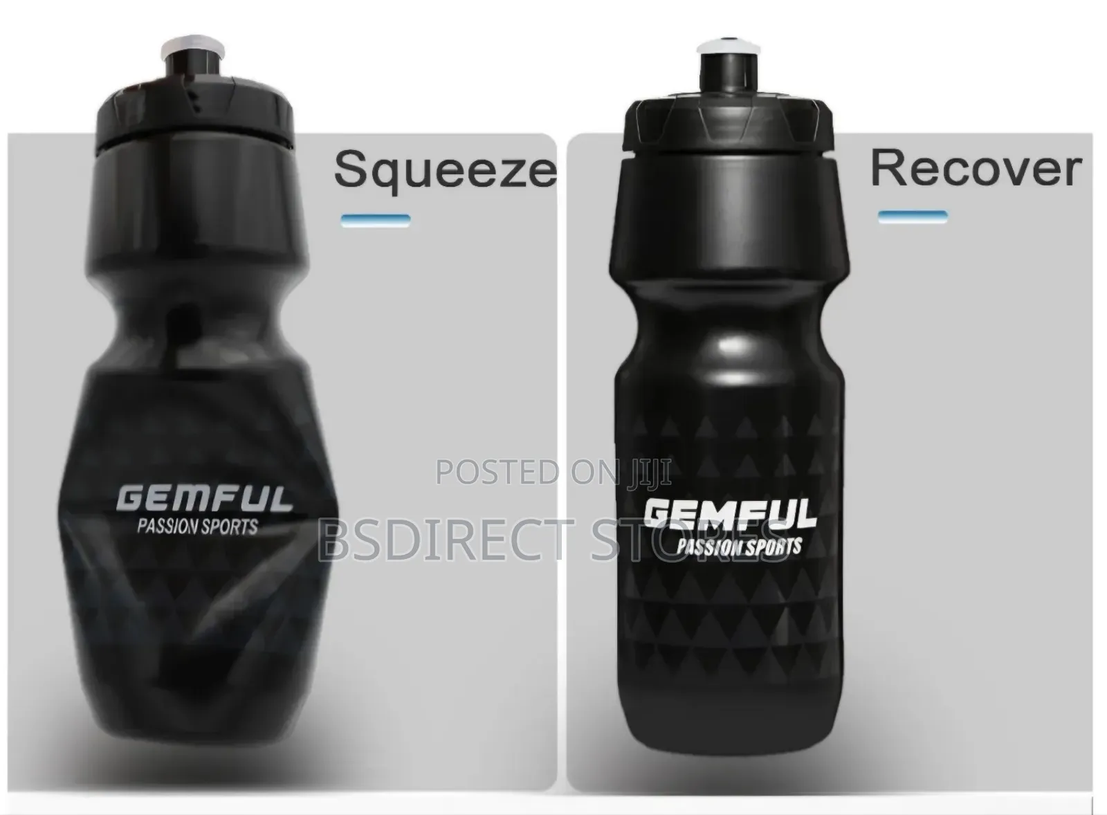 GEMFUL Bike Water Bottle With Cage (2 Bottles With 2 Holders