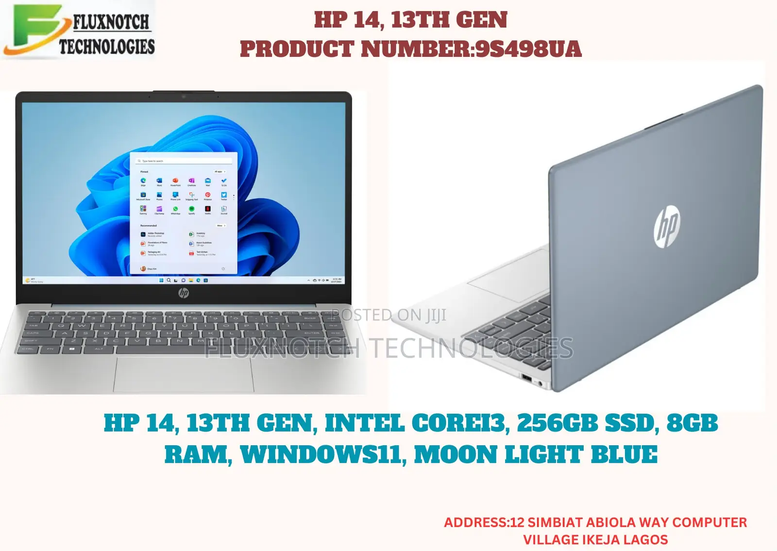 New Laptop HP 14z 8GB Intel Core I3 SSD 256GB