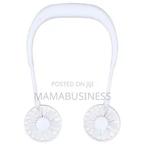 Multi-Function Portable Adjustable Wearable Sport Fan(White)