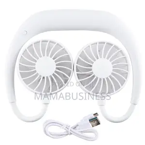 Multi-Function Portable Adjustable Wearable Sport Fan(White)