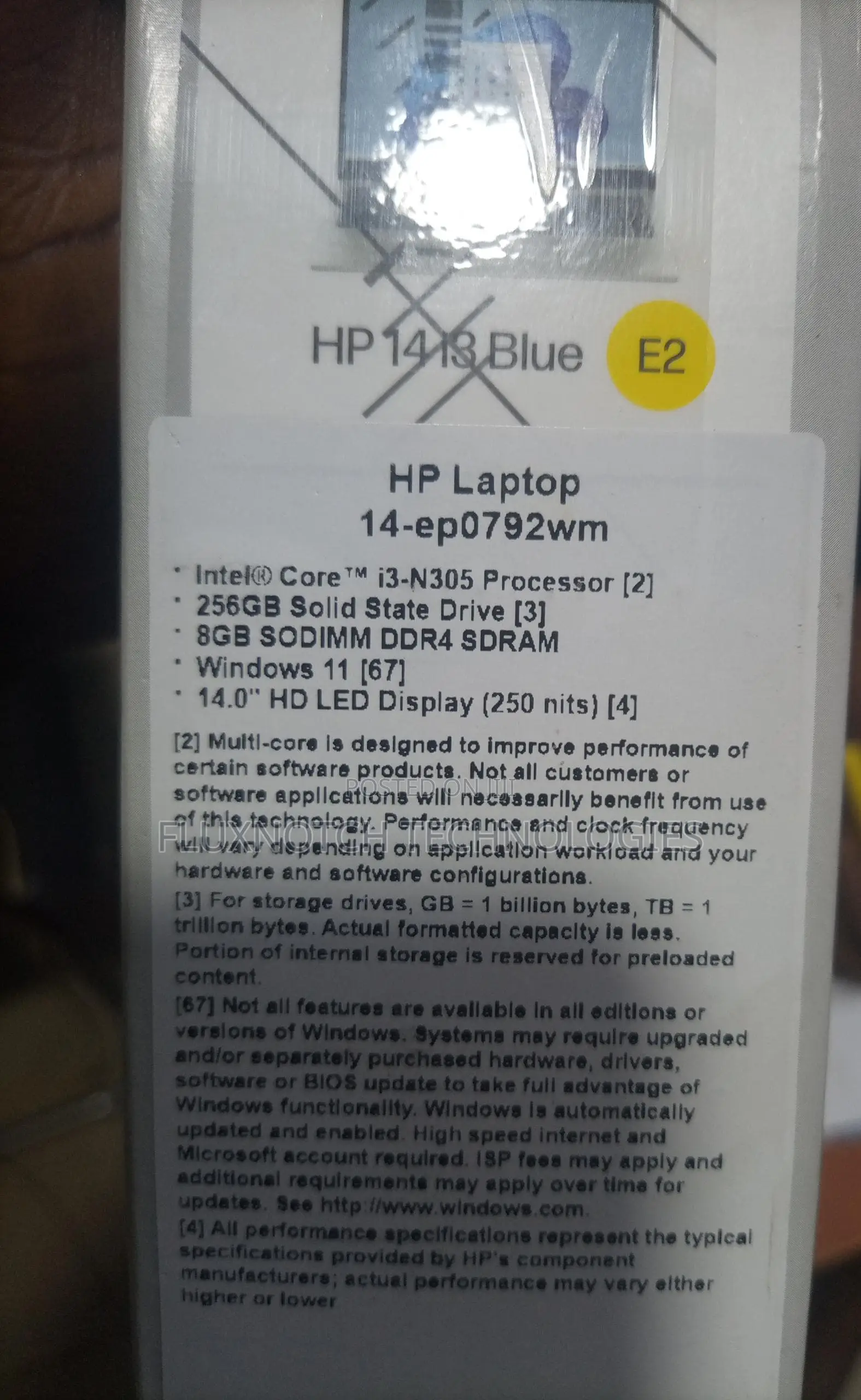 New Laptop HP 14z 8GB Intel Core I3 SSD 256GB