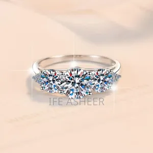 Mossanite Diamond Stone Sterling Silver Proposal Ring 0017