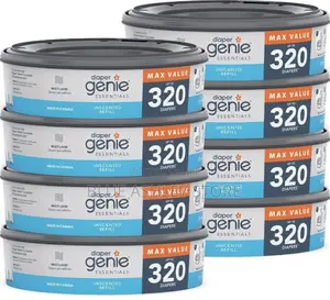 Diaper Genie Essentials Round Refill 8pck Holds Up To 2560