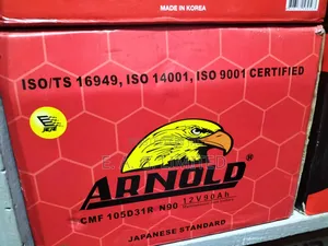 Arnold 12v 90ah Maintenance-Free Battery, Japanese Standard.