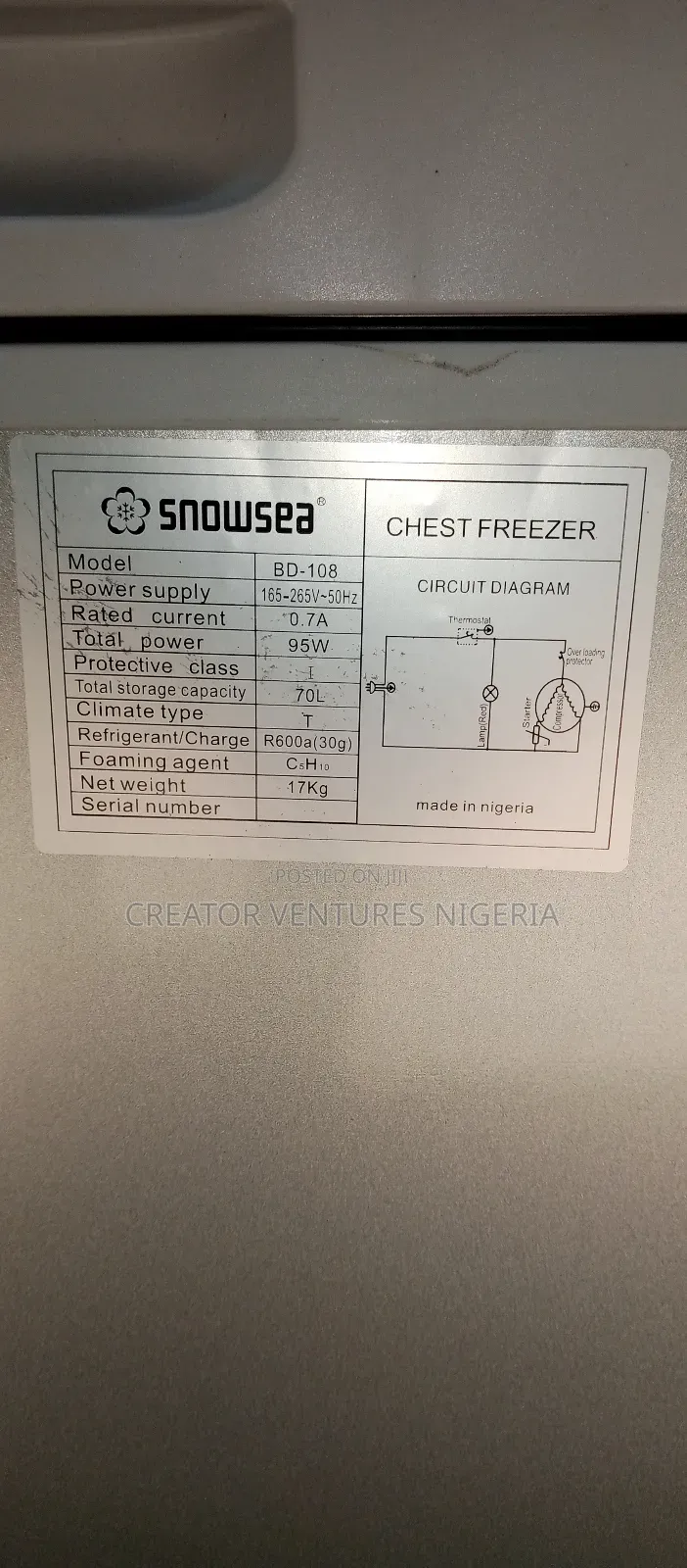 Snowsea Deep Freezer,Low Voltage,Fast Blocking,Retain Block