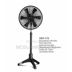 Duravolt 17 Inches Standing Fan (DSF-173) - Black