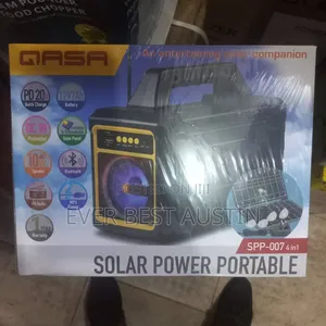 Qasa Portable Solar Generator With Bluetooth, Mp3, Fm Radio
