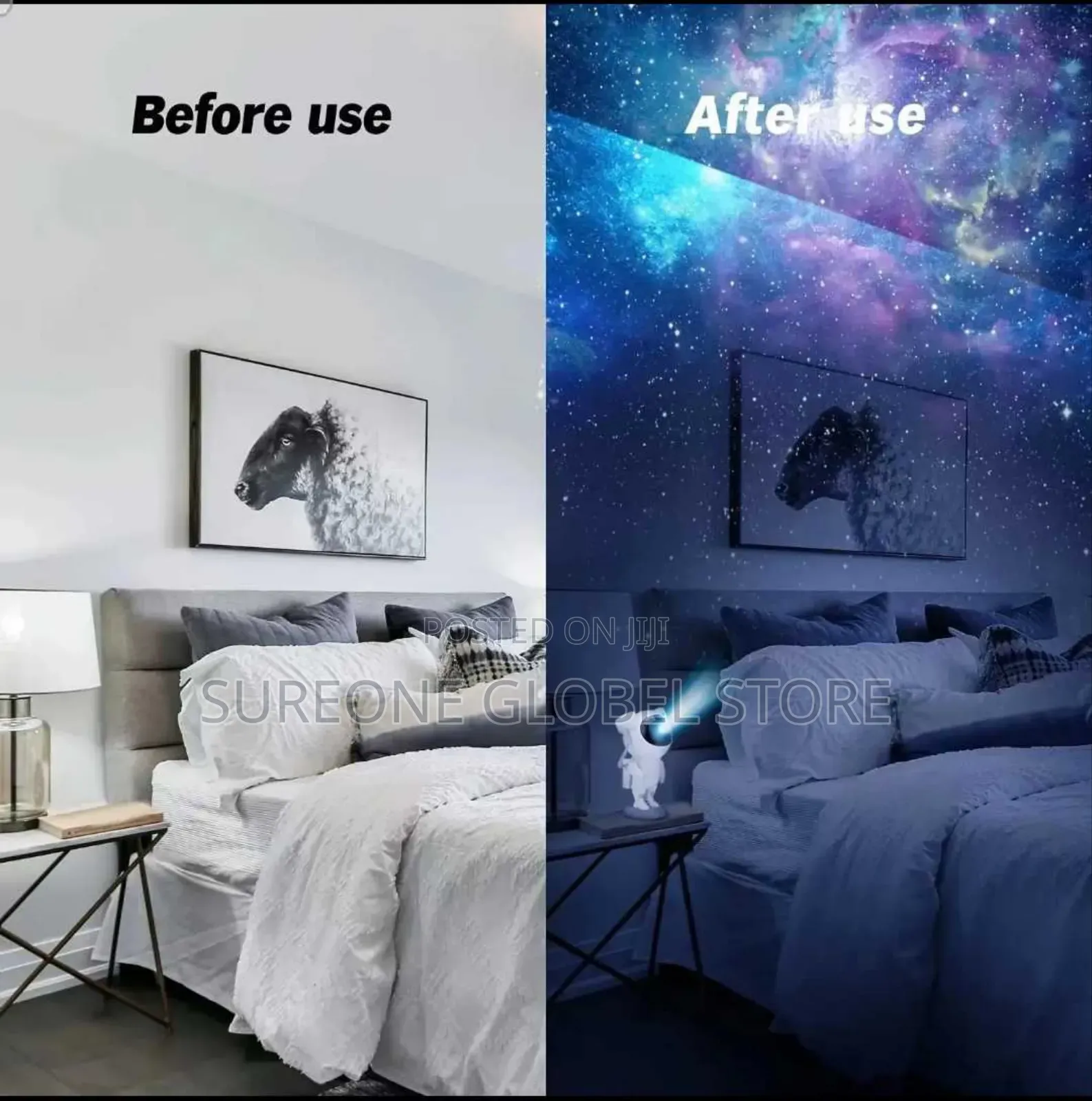 Astronaut Star Projector Night Light With Remote Control 360